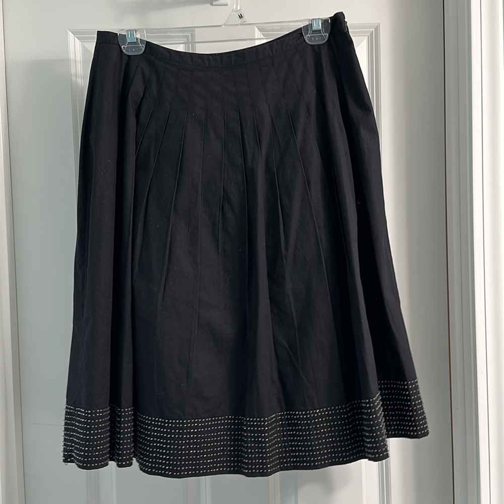 Talbots - Embellished Skirt - Pleated - Size 10 - Black - Clear beads - - Picture 11 of 15